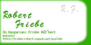 robert friebe business card